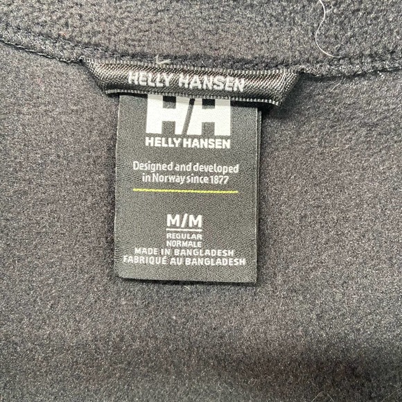 Helly Hanson Black Fleece Zip‎ Jacket Sz Medium - Picture 2 of 9